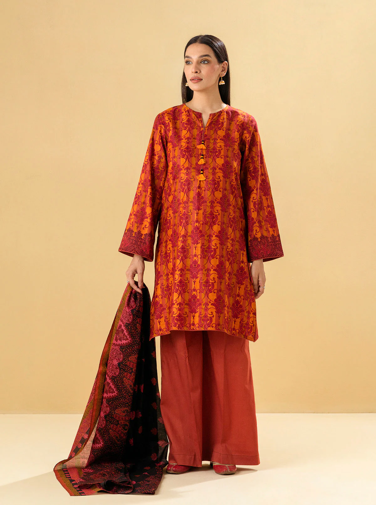 3 PIECE - PRINTED LAWN SUIT - ANTIQUE TREASURE - Image 3