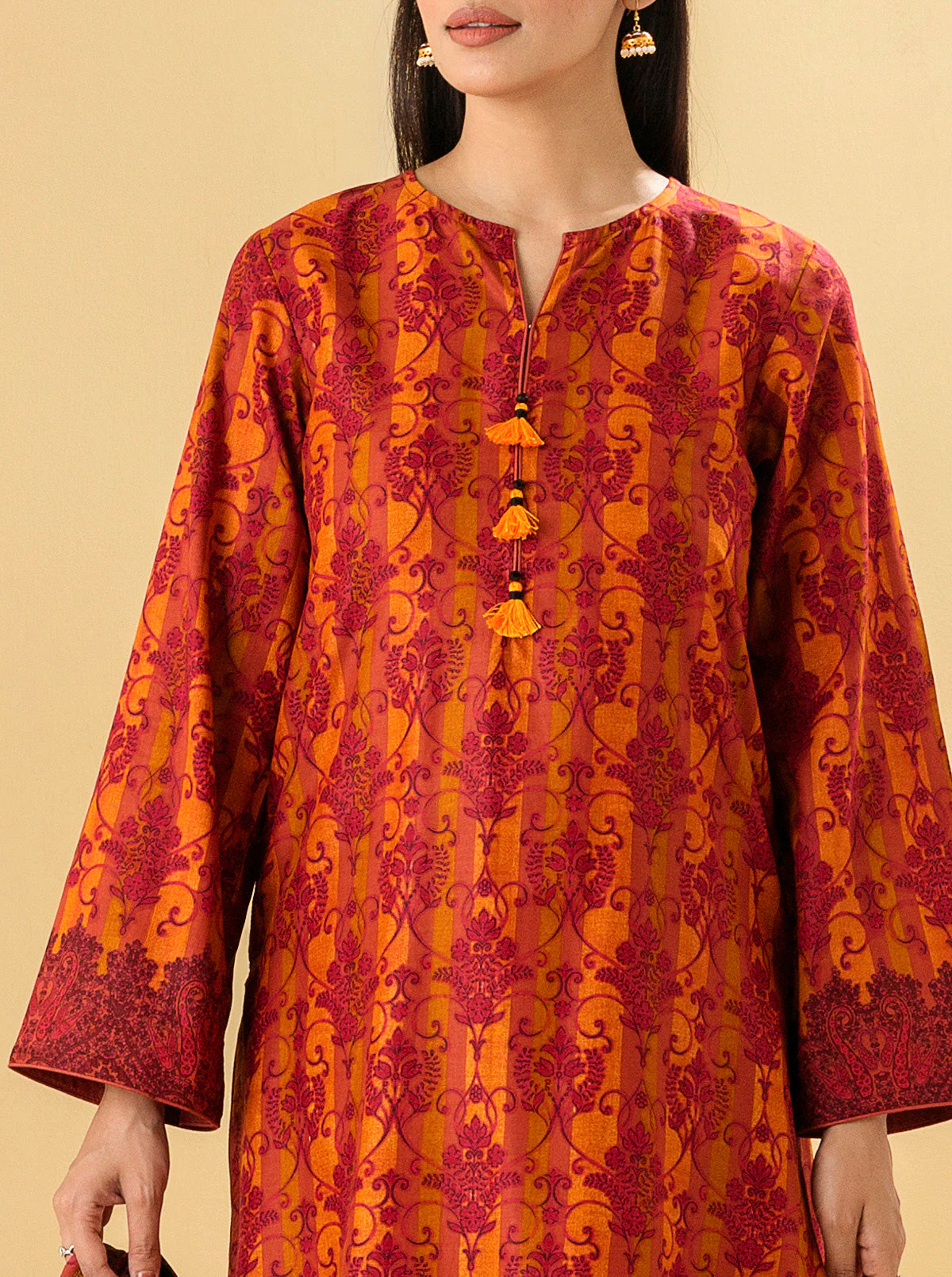3 PIECE - PRINTED LAWN SUIT - ANTIQUE TREASURE - Image 4