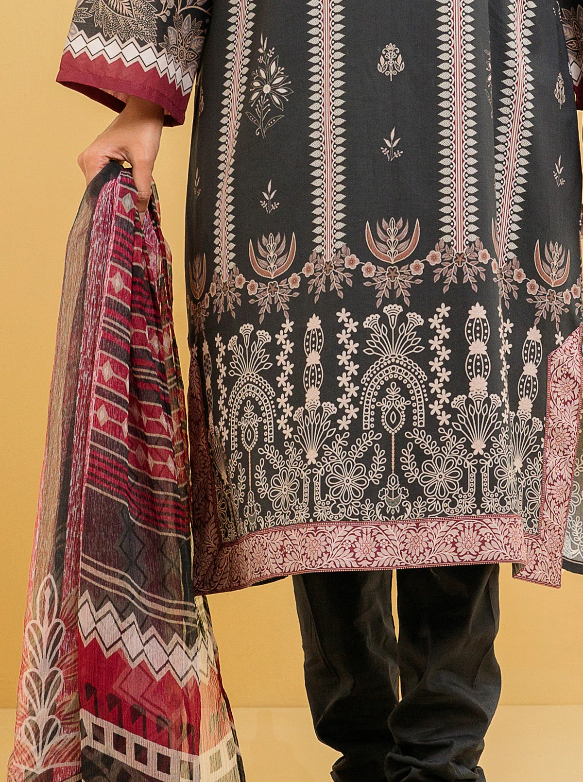 3 PIECE - PRINTED LAWN SUIT - GRACE GLORIA - Image 4