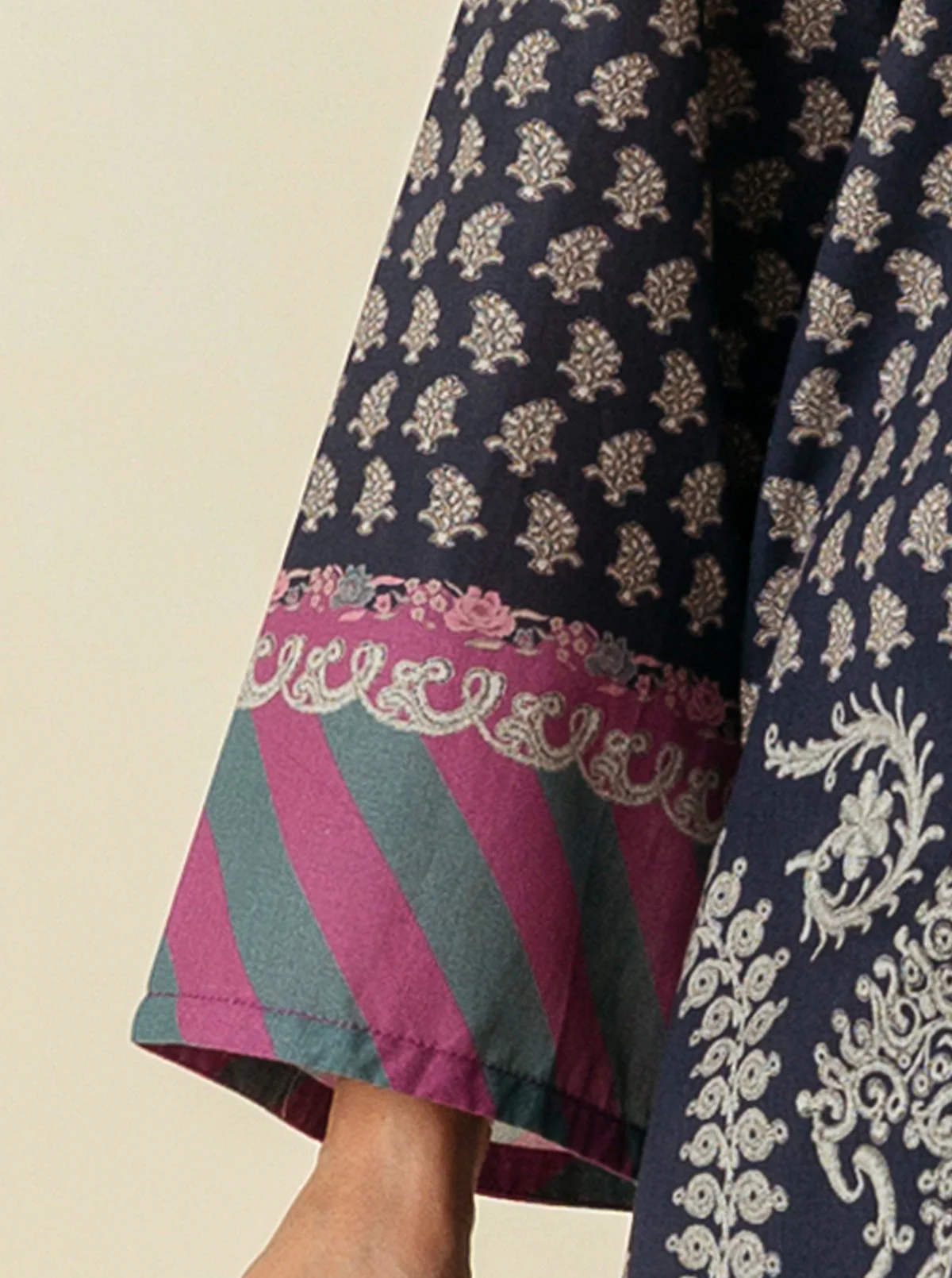 3 PIECE - EMBROIDERD LAWN SUIT - CLOUD DANCER - Image 3