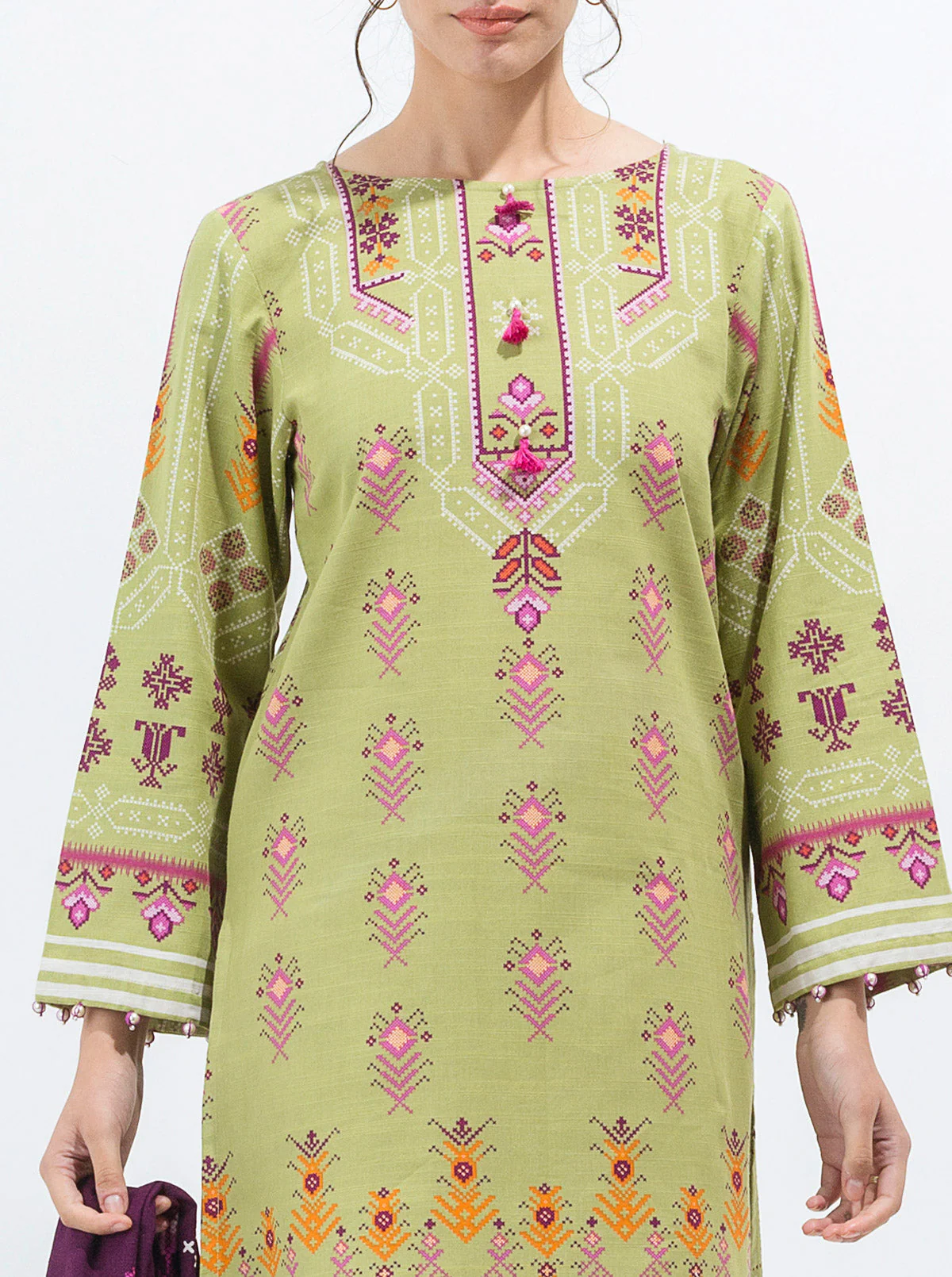 3 PIECE - PRINTED KHADDAR SUIT - OPULENT OPAL - Image 4