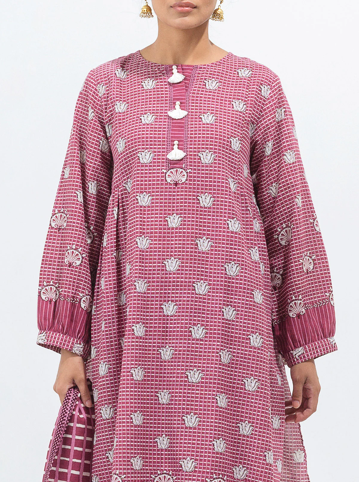 3 PIECE - PRINTED KHADDAR SUIT - QUARTZ MAZE - Image 4