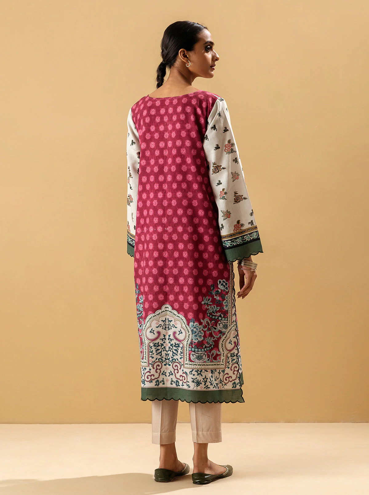 1 PIECE - PRINTED KHADDAR SHIRT - AIREEN - Image 4