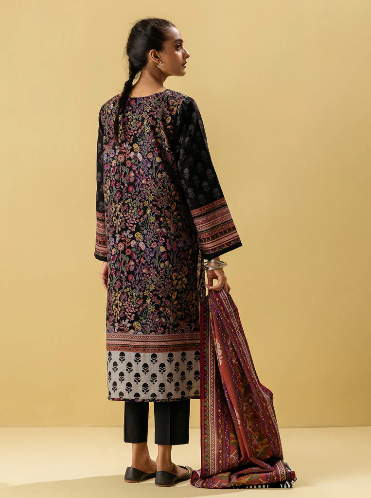 3 PIECE - PRINTED KHADDAR SUIT - MOONLIGHT - Image 3
