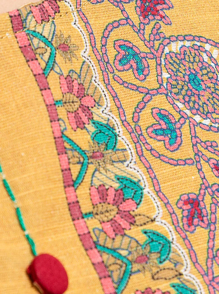 3 PIECE - PRINTED KHADDAR SUIT - OAK BUFF - Image 4