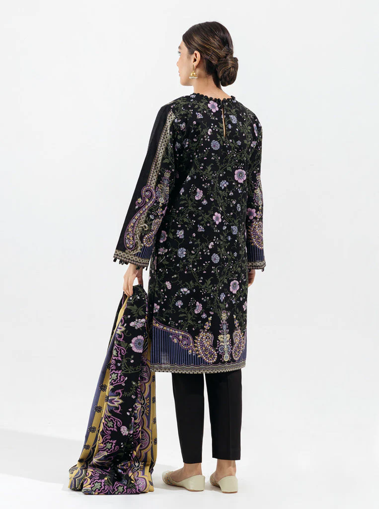 3 PIECE - EMBROIDERED  KHADDAR SUIT - NIGHT CONSTELLATIONS - Image 3
