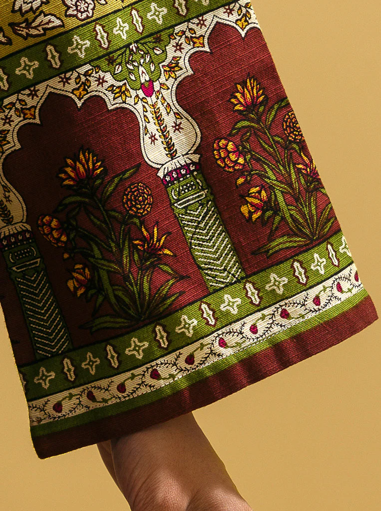 3 PIECE - EMBROIDERED  KHADDAR SUIT - ROSY RED - Image 5