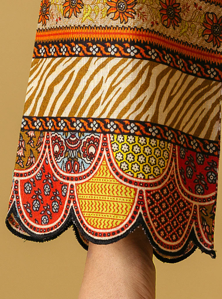 3 PIECE - PRINTED KHADDAR SUIT - LIMEADE - Image 5