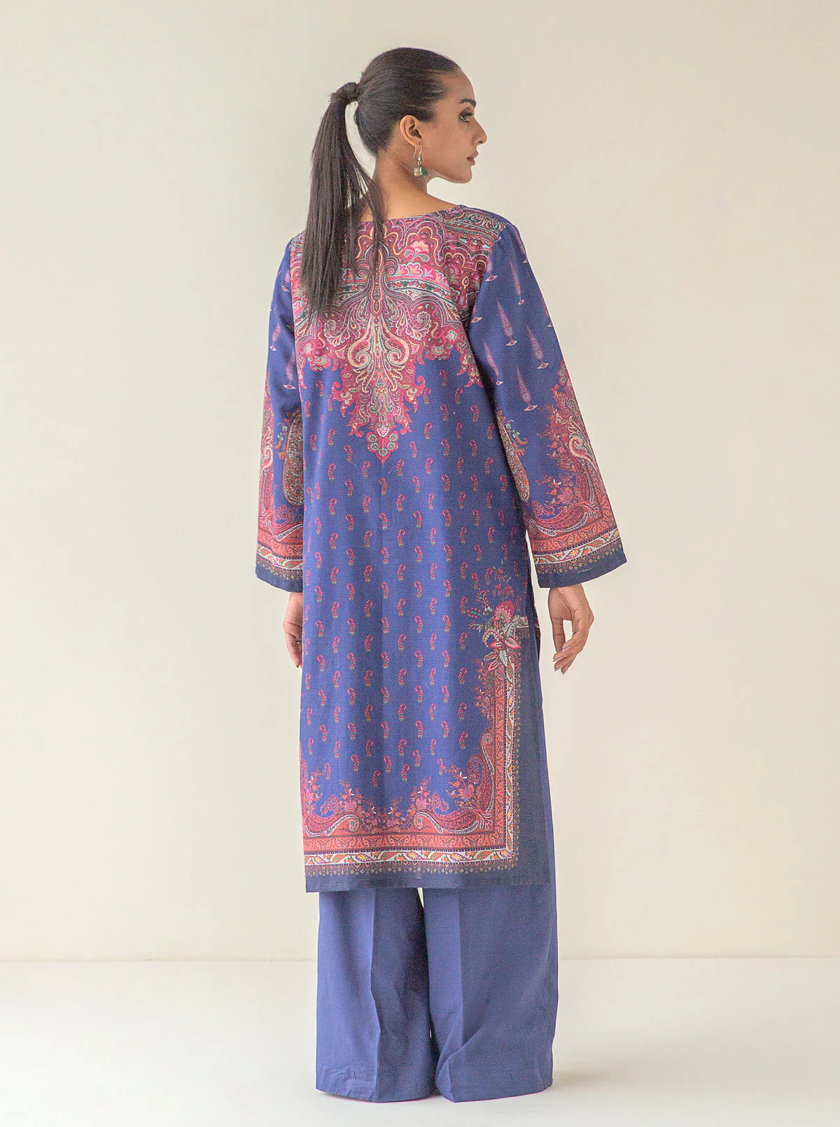 1 PIECE - PRINTED KHADDAR SHIRT - MIDNIGHT MYSTERY - Image 2