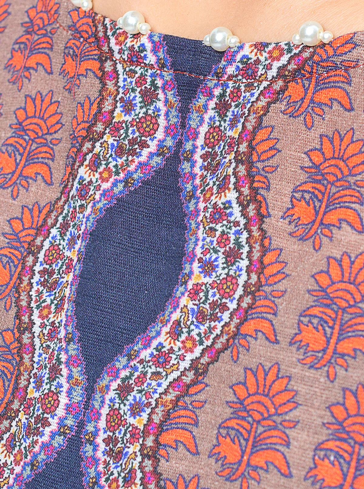1 PIECE - PRINTED KHADDAR SHIRT - EARTHLY SYMMETRY - Image 3