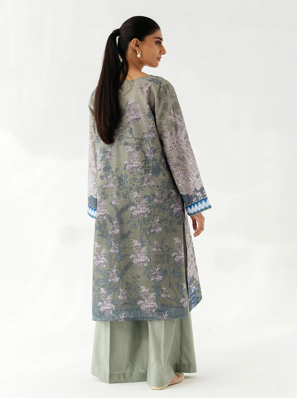 1 PIECE - PRINTED KHADDAR SHIRT - LALITA LAGOON - Image 2