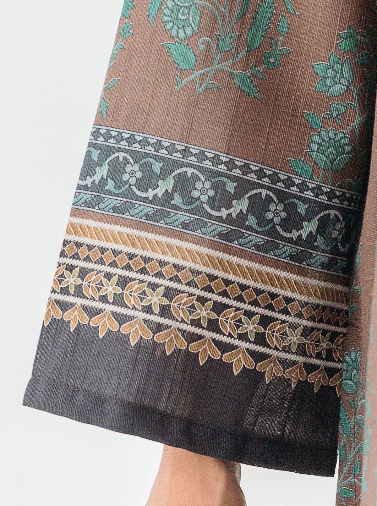 1 PIECE - PRINTED KHADDAR SHIRT - OCEAN DEPTHS - Image 4