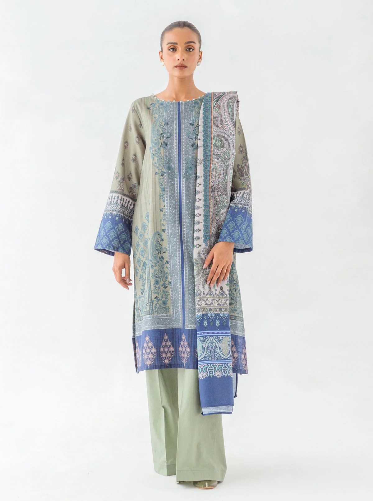 3 PIECE - PRINTED KHADDAR SUIT - MARGARITA MOON