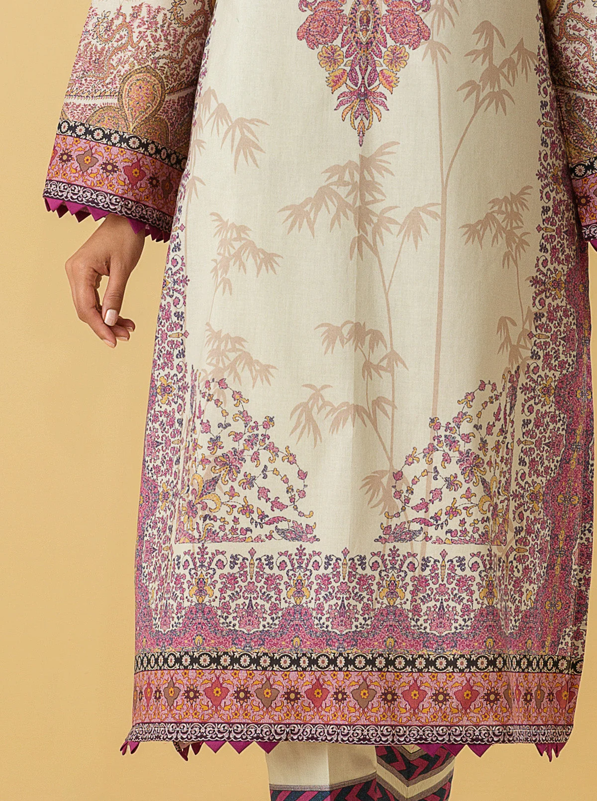 1 PIECE - PRINTED LAWN SHIRT - ETHNIC CRAFT - Image 2