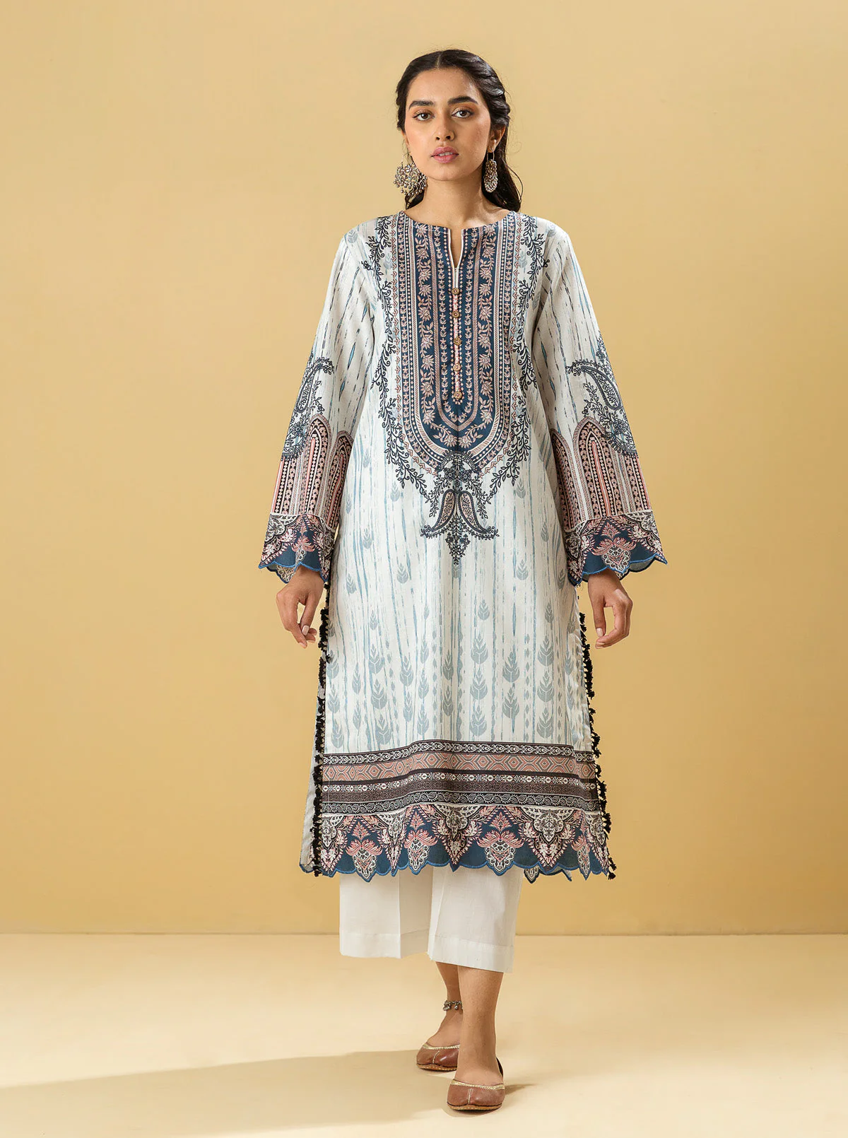 1 PIECE - PRINTED LAWN SHIRT - VICTORIAN JEWEL