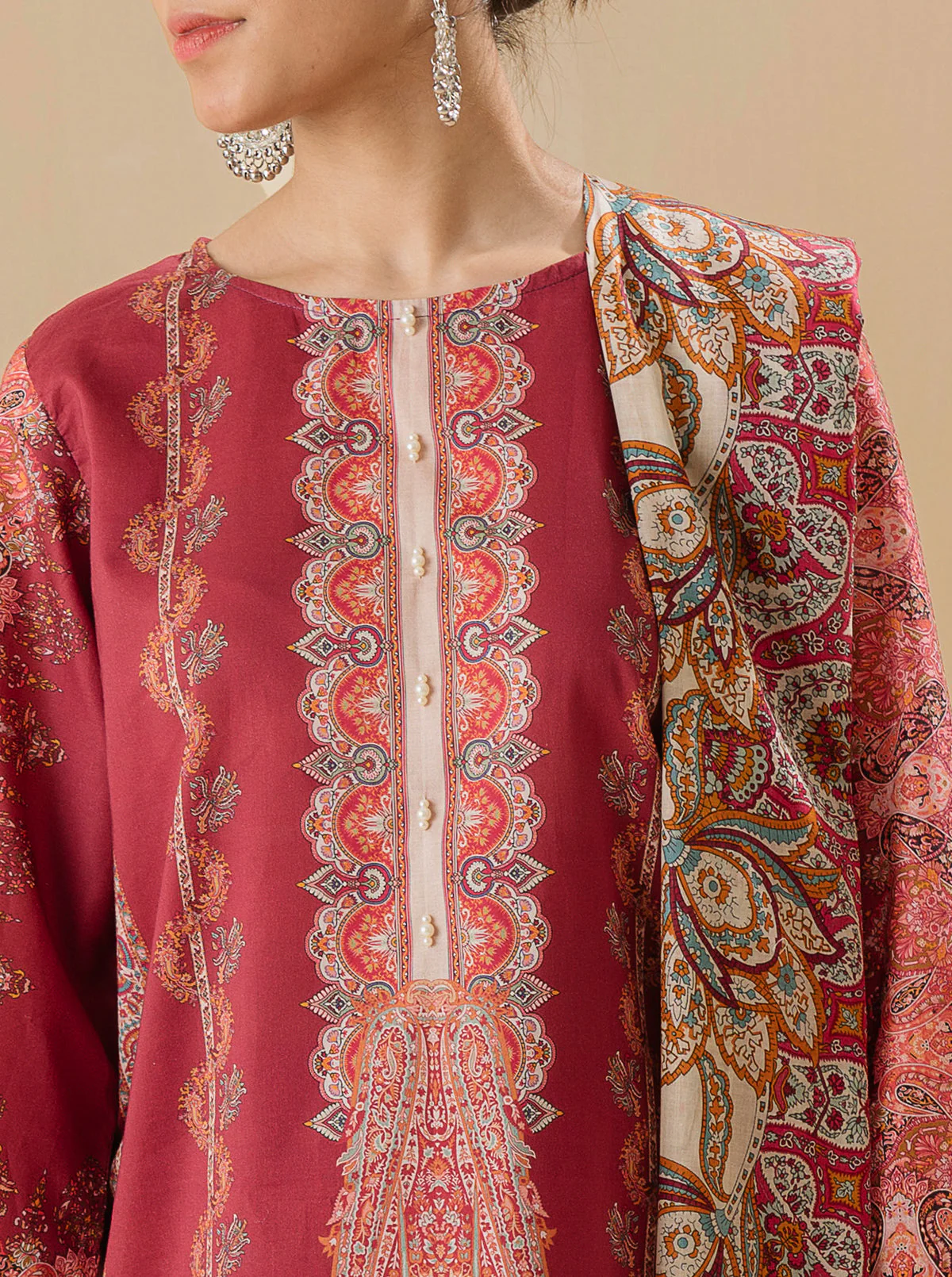 2 PIECE - PRINTED LAWN SUIT - URBAN PAISLEY - Image 2