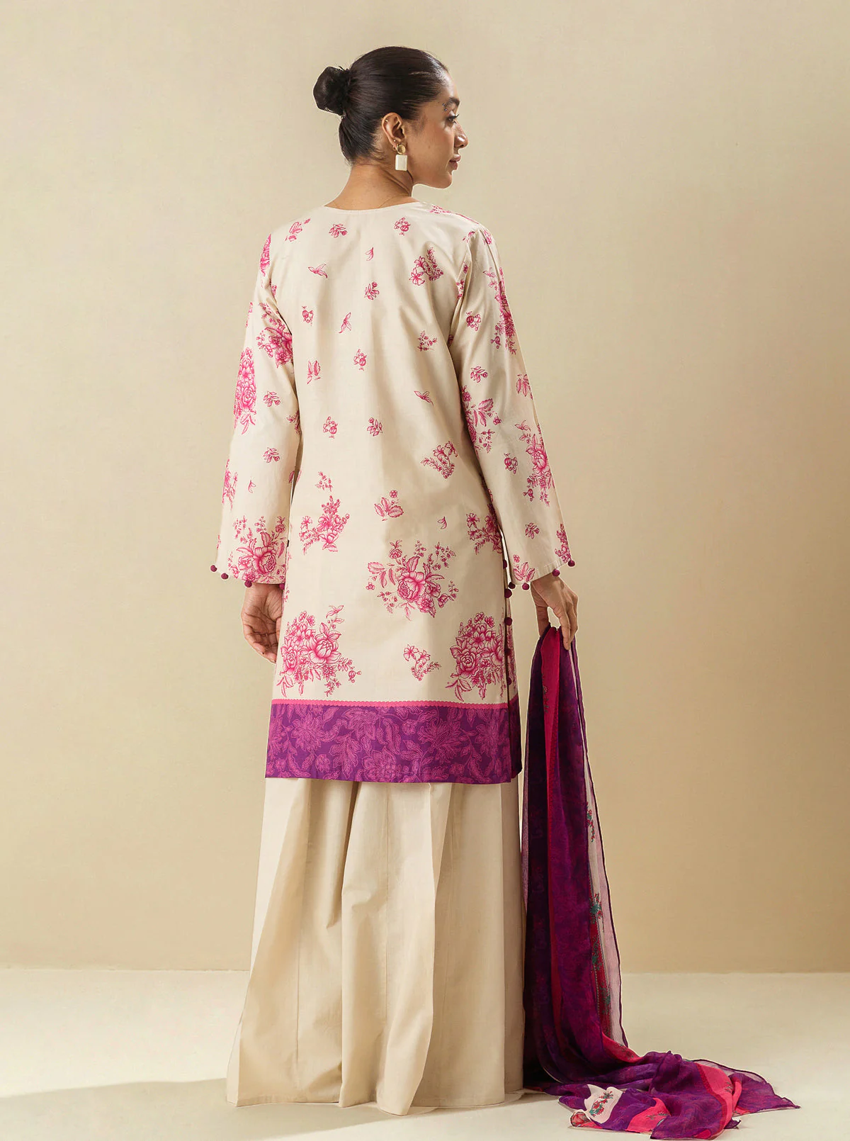 2 PIECE - EMBROIDERED LAWN SUIT - IVORY FANCY - Image 3