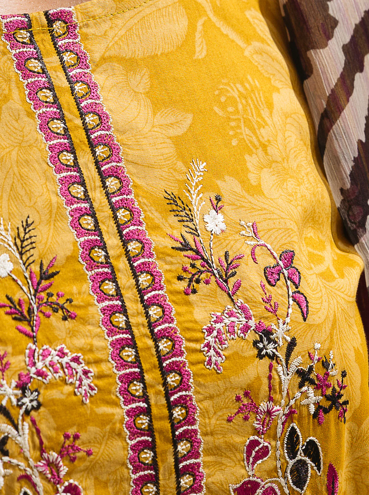 2 PIECE - EMBROIDERED LAWN SUIT - GOLDEN SPICE - Image 2