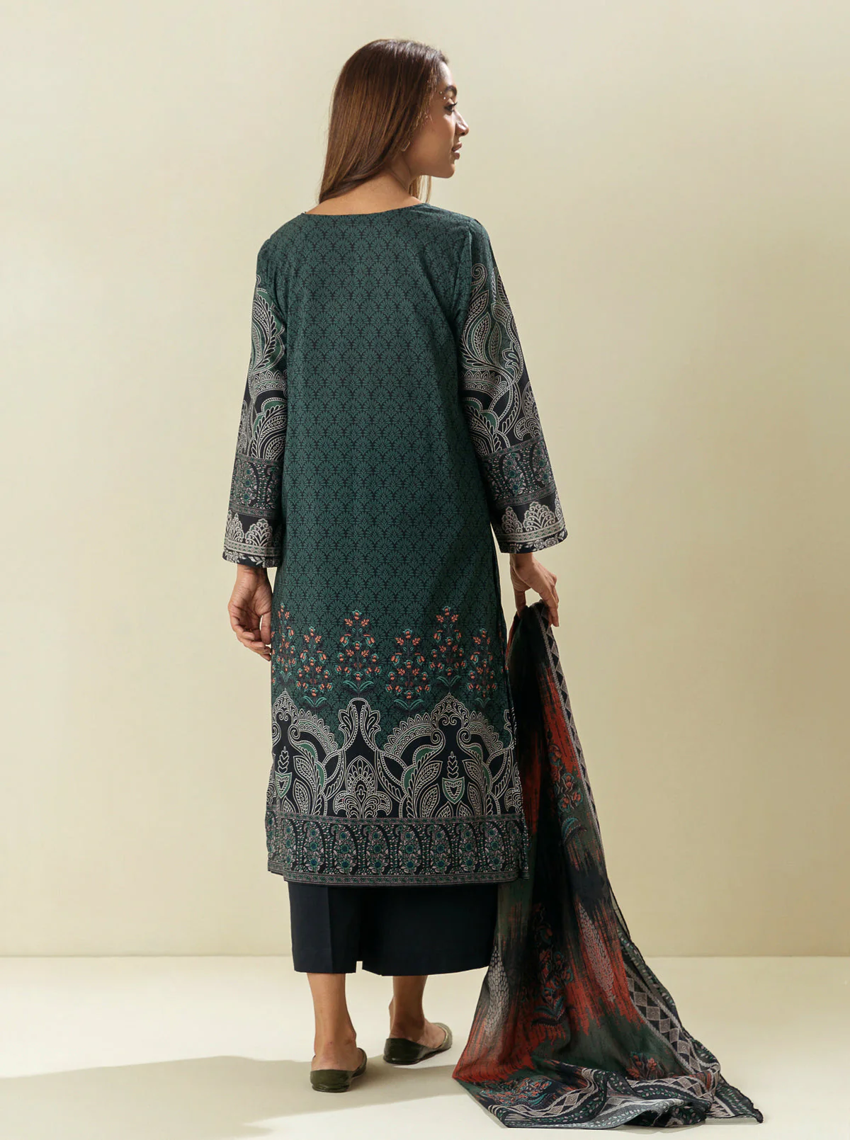 3 PIECE - PRINTED  LAWN SUIT - GARDEN MYSTERY - Image 3