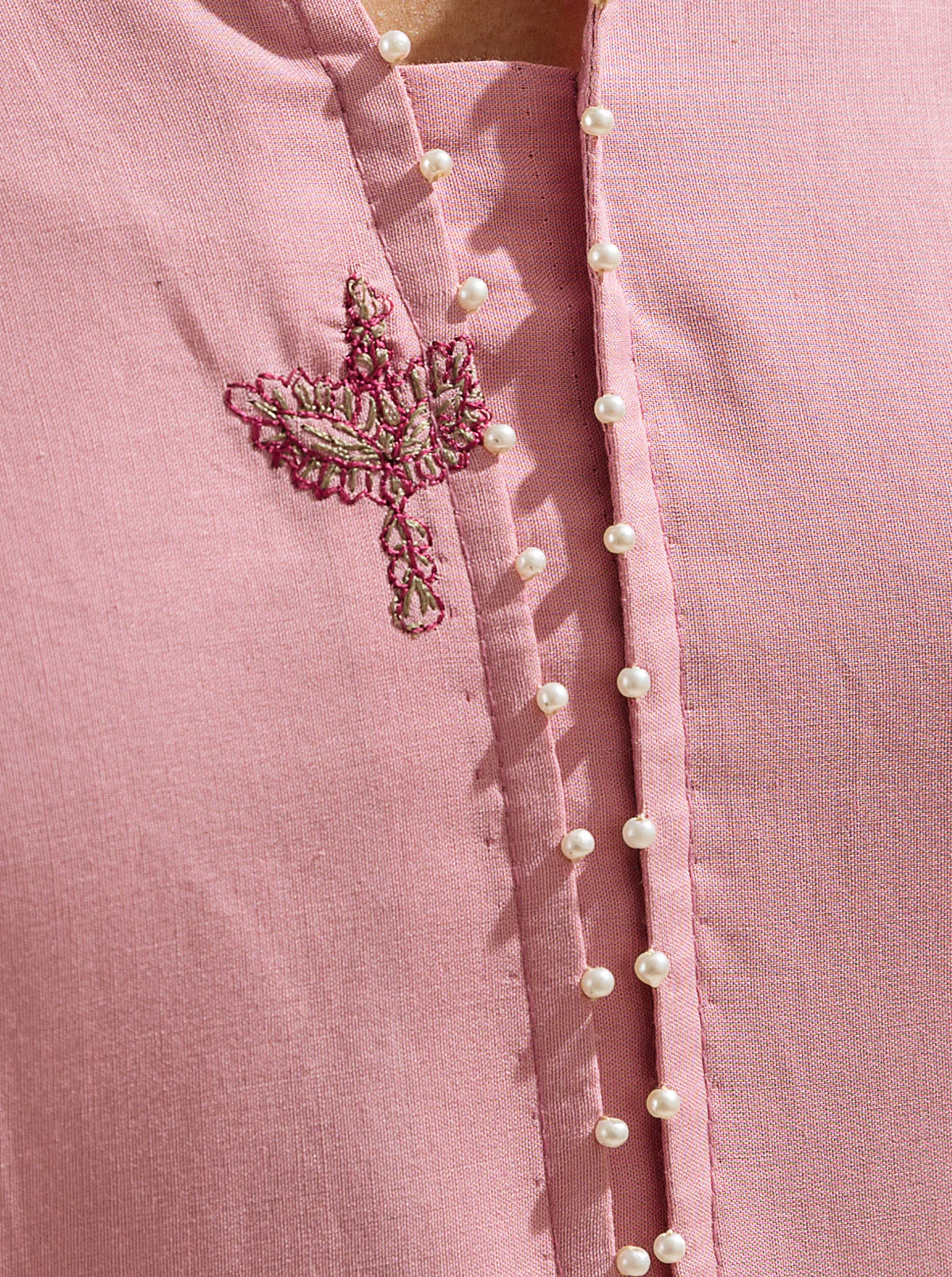 3 PIECE - EMBROIDERED LAWN SUIT - CANDIED APRICOT - Image 4