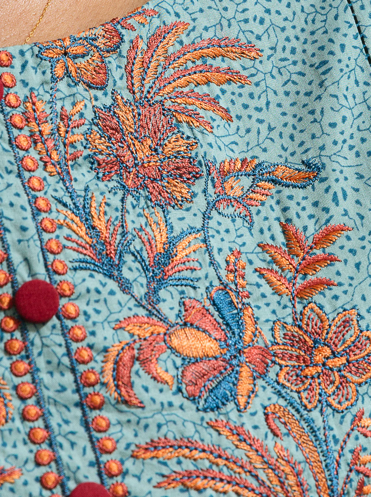 2 PIECE - EMBROIDERED LAWN SUIT - DEEPLY BLUE - Image 4
