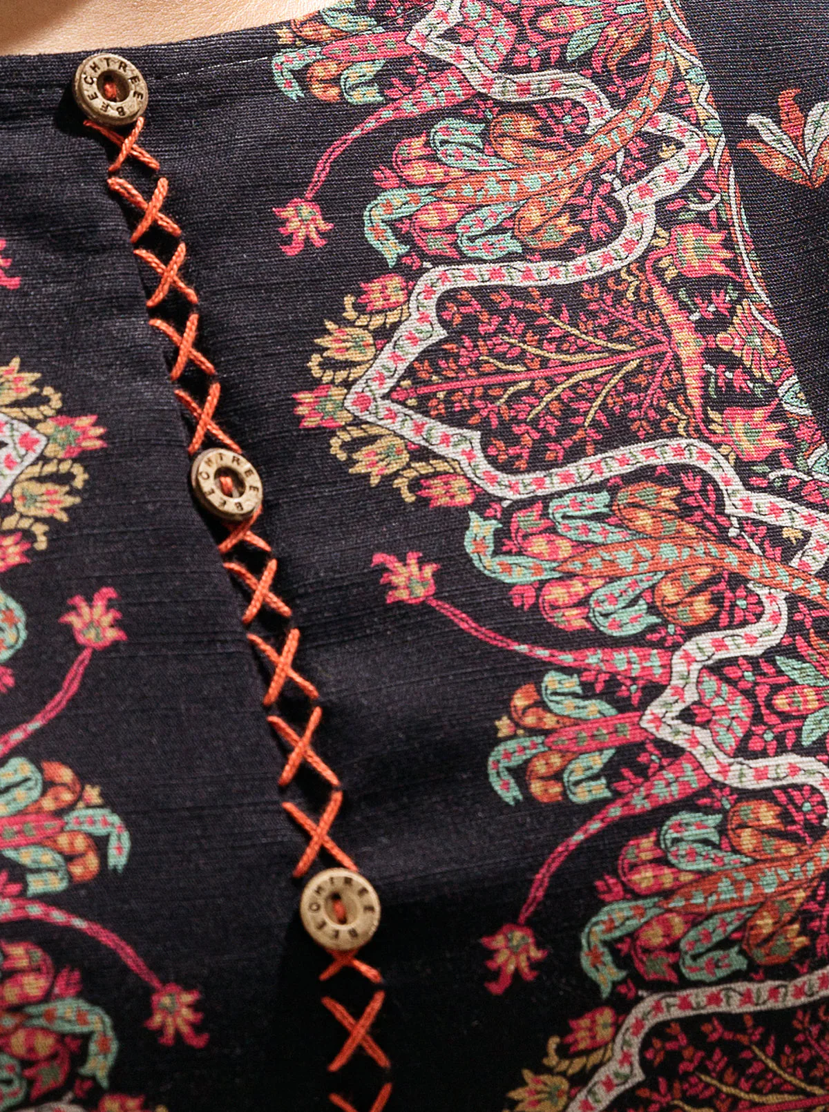 3 PIECE - PRINTED KHADDAR SUIT - SMOKY SALMON - Image 4