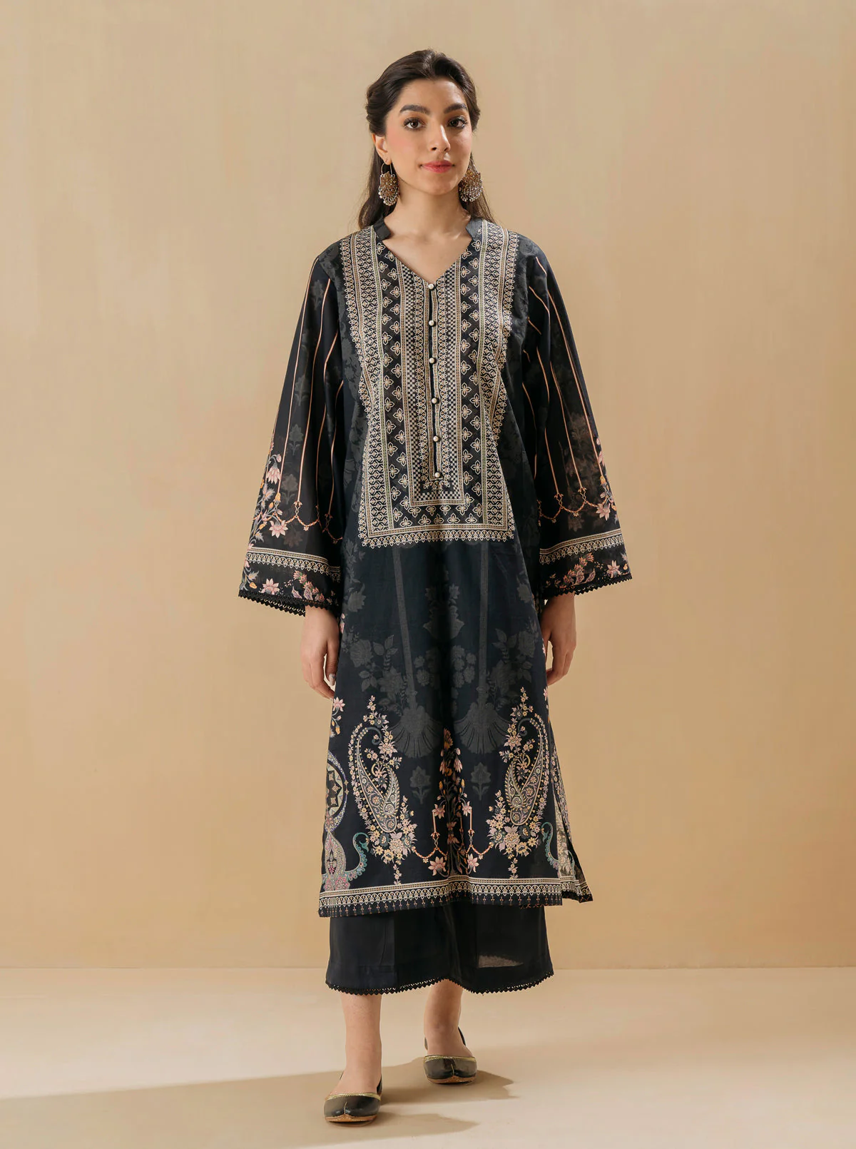 1 PIECE - PRINTED LAWN SHIRT - VINTAGE CRAFT