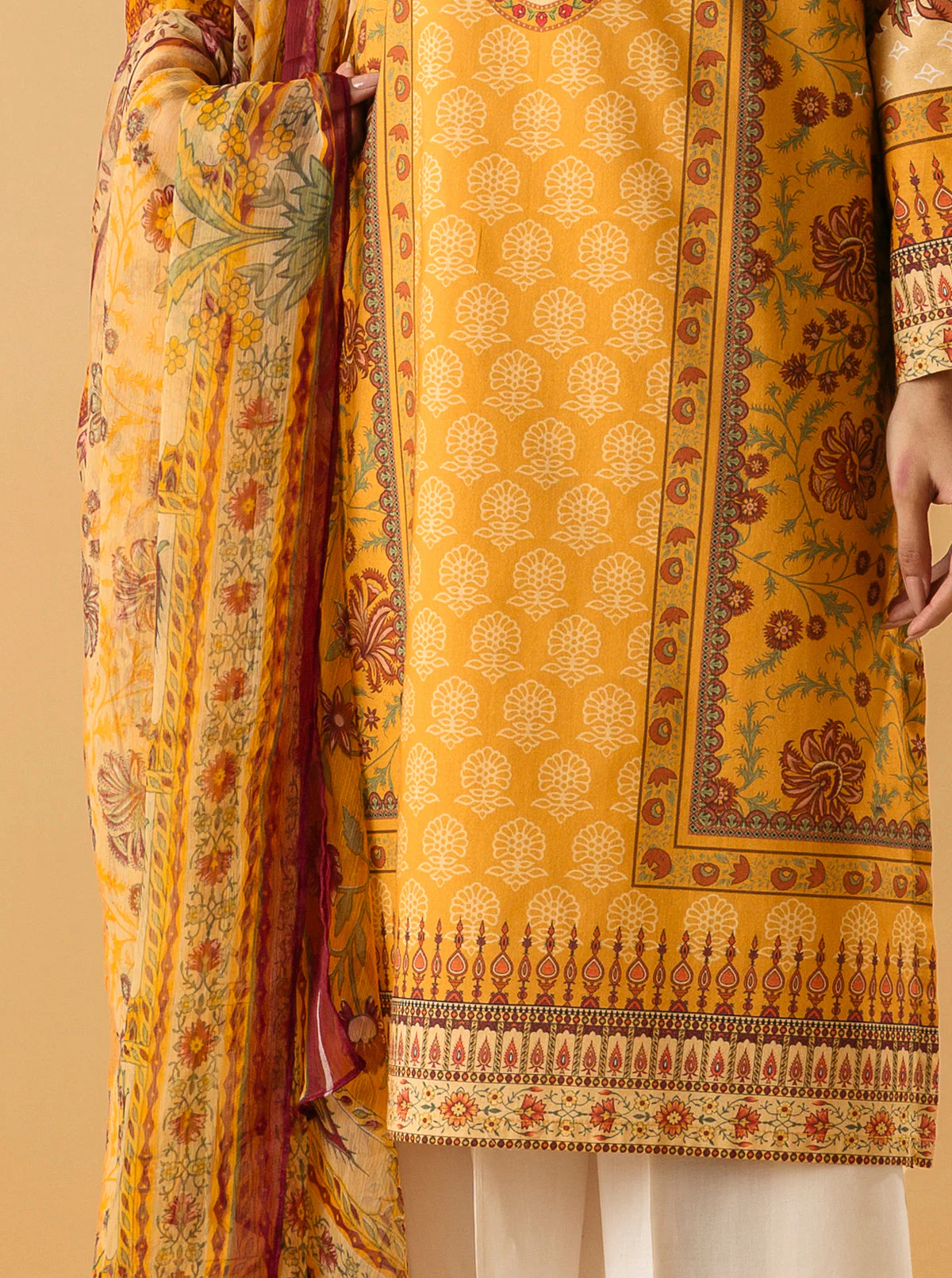 2 PIECE - PRINTED LAWN SUIT - ORIENTAL OBSESSION - Image 2