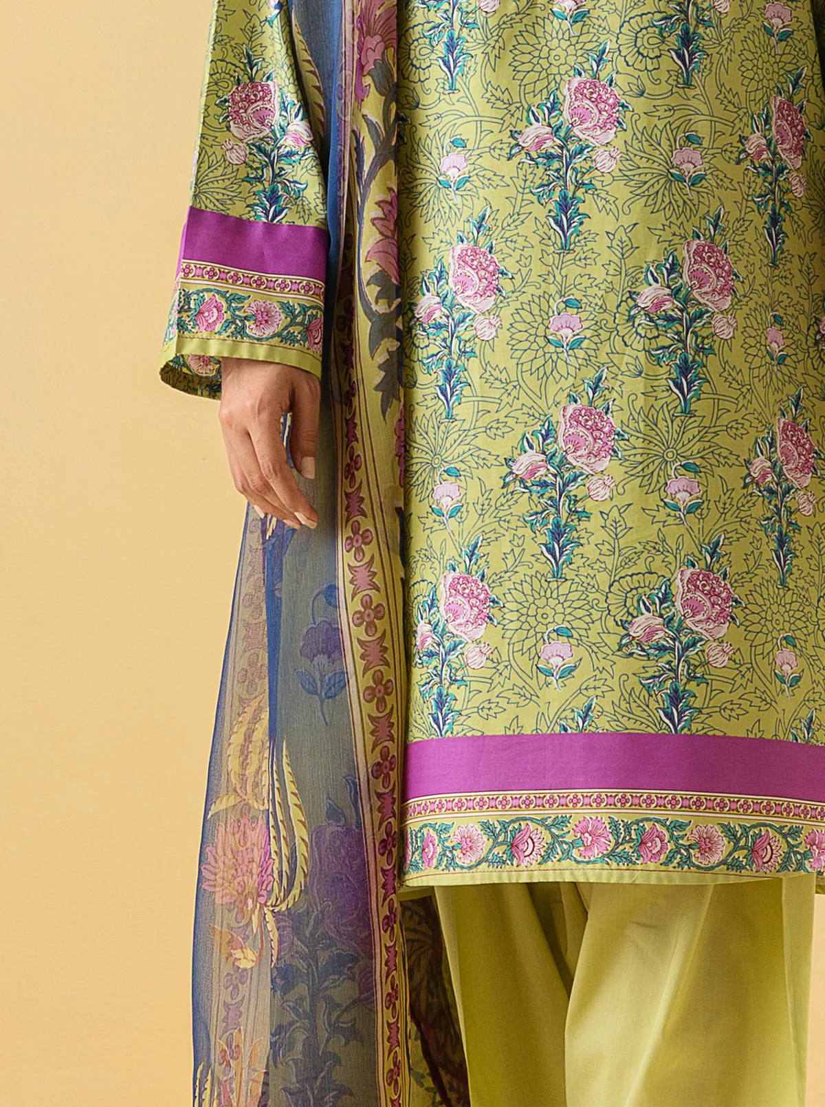 2 PIECE - PRINTED LAWN SUIT - CHROMATIC SPREE - Image 2