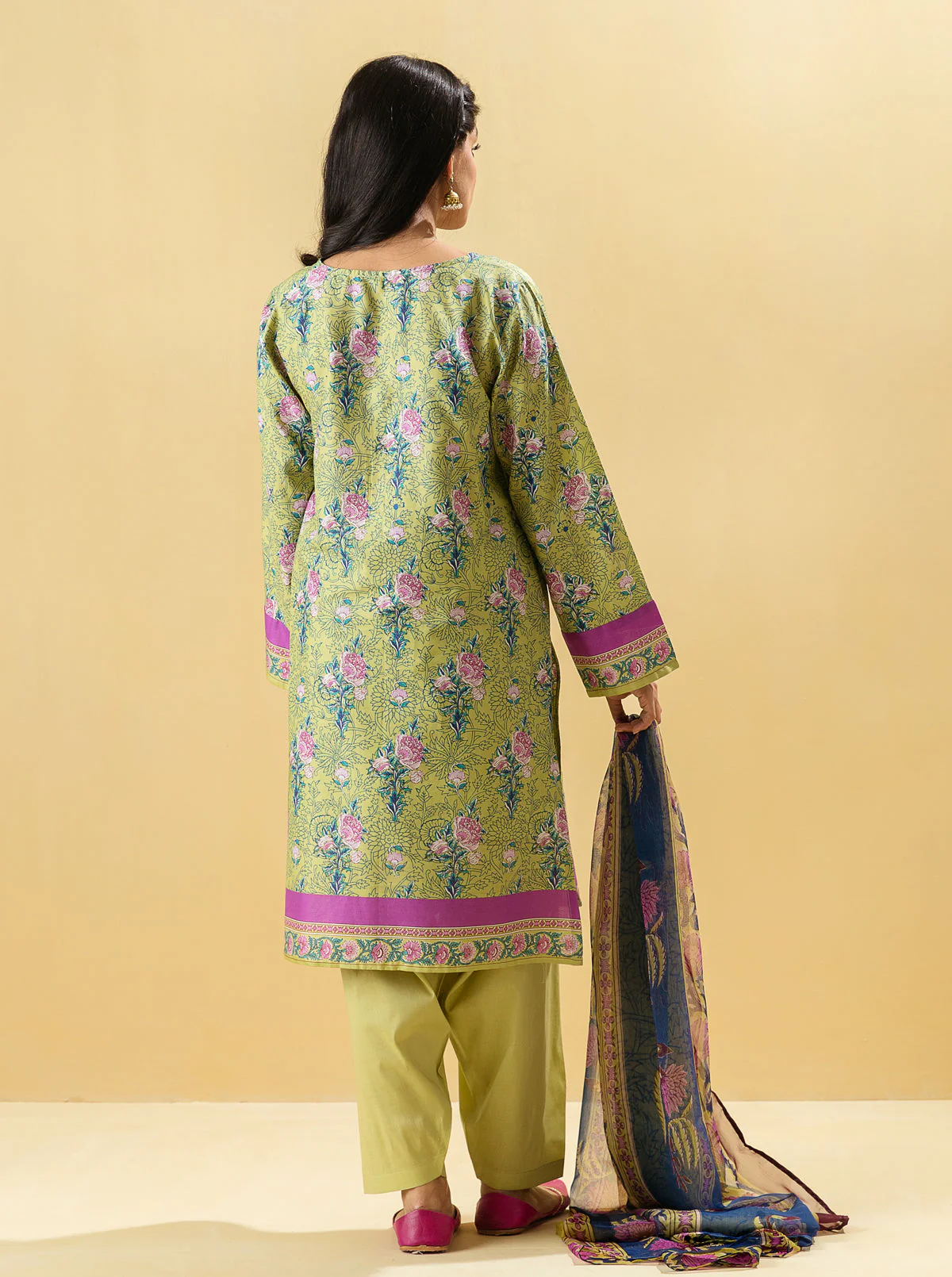 2 PIECE - PRINTED LAWN SUIT - CHROMATIC SPREE - Image 5