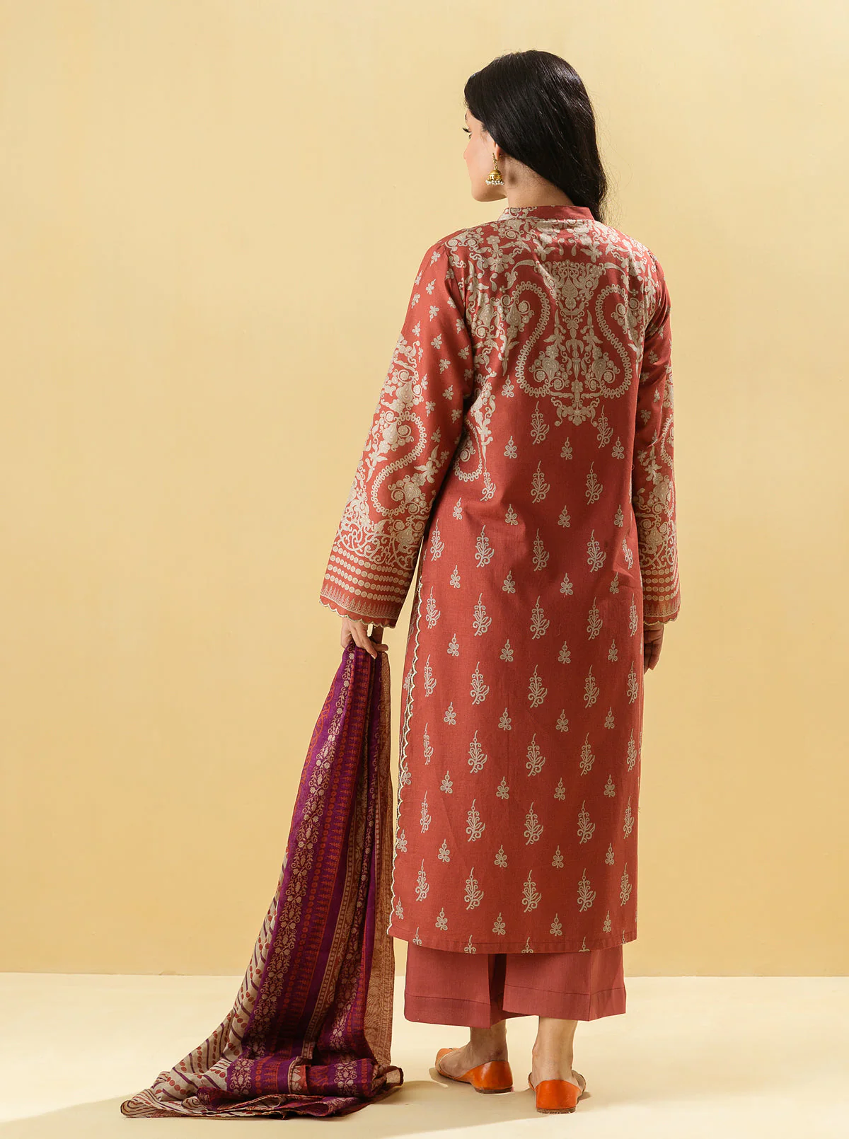 3 PIECE - PRINTED LAWN SUIT - DELICATE DECO - Image 5