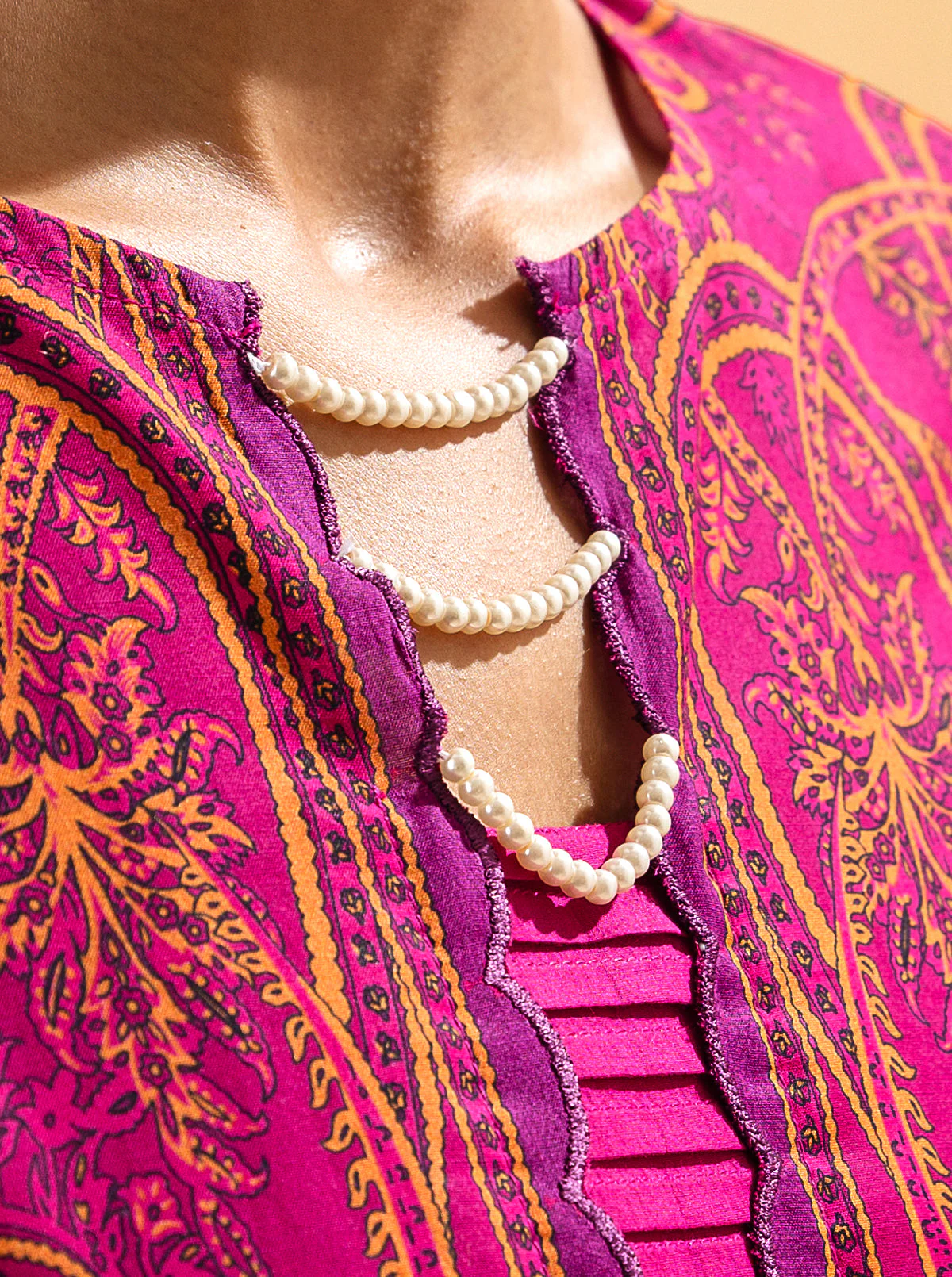 3 PIECE - EMBROIDERED LAWN SUIT - FOLK CHIC - Image 2