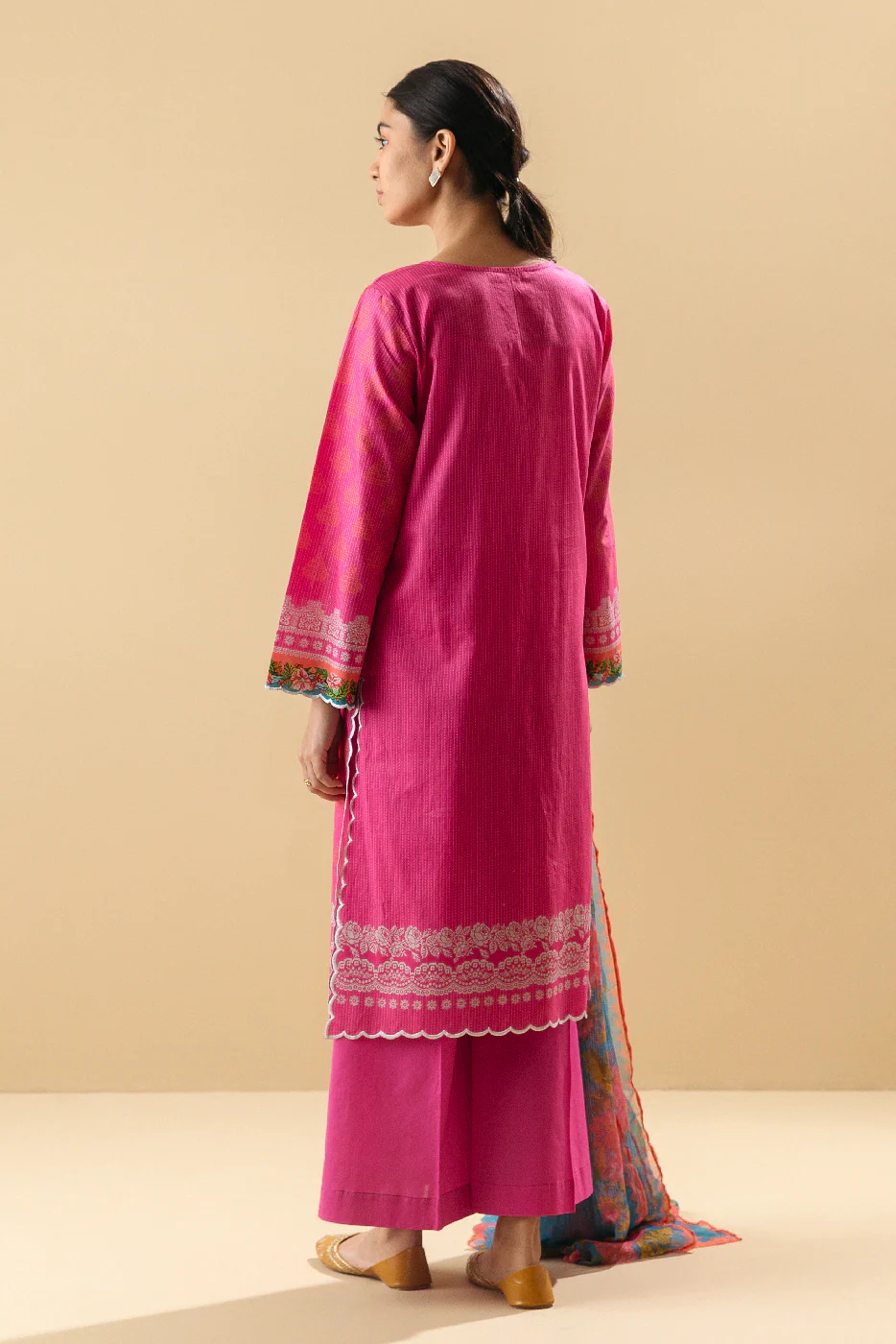3 PIECE - PRINTED LAWN SUIT - ENCHANTED CAMELLIA - Image 6