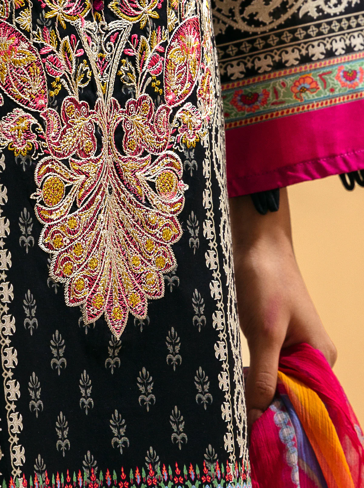 3 PIECE - EMBROIDERED LAWN SUIT - GYPSY GEMS - Image 3