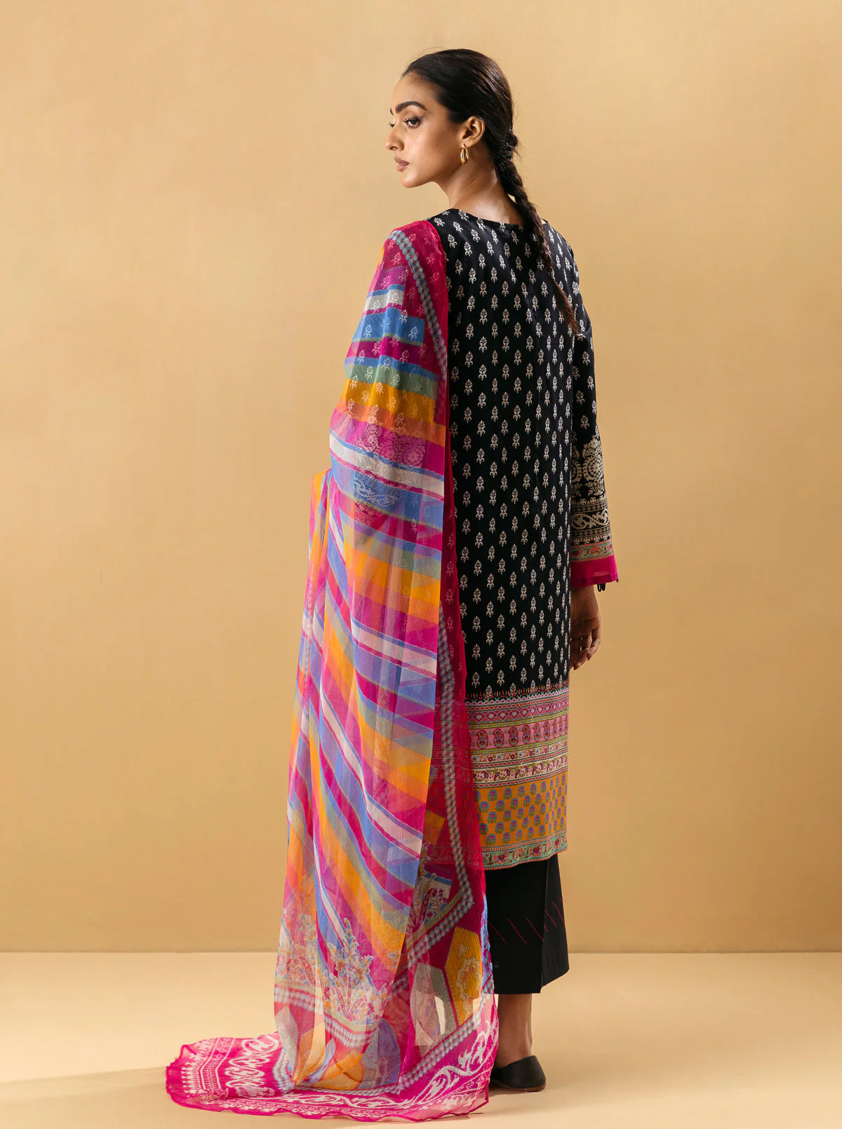 3 PIECE - EMBROIDERED LAWN SUIT - GYPSY GEMS - Image 5