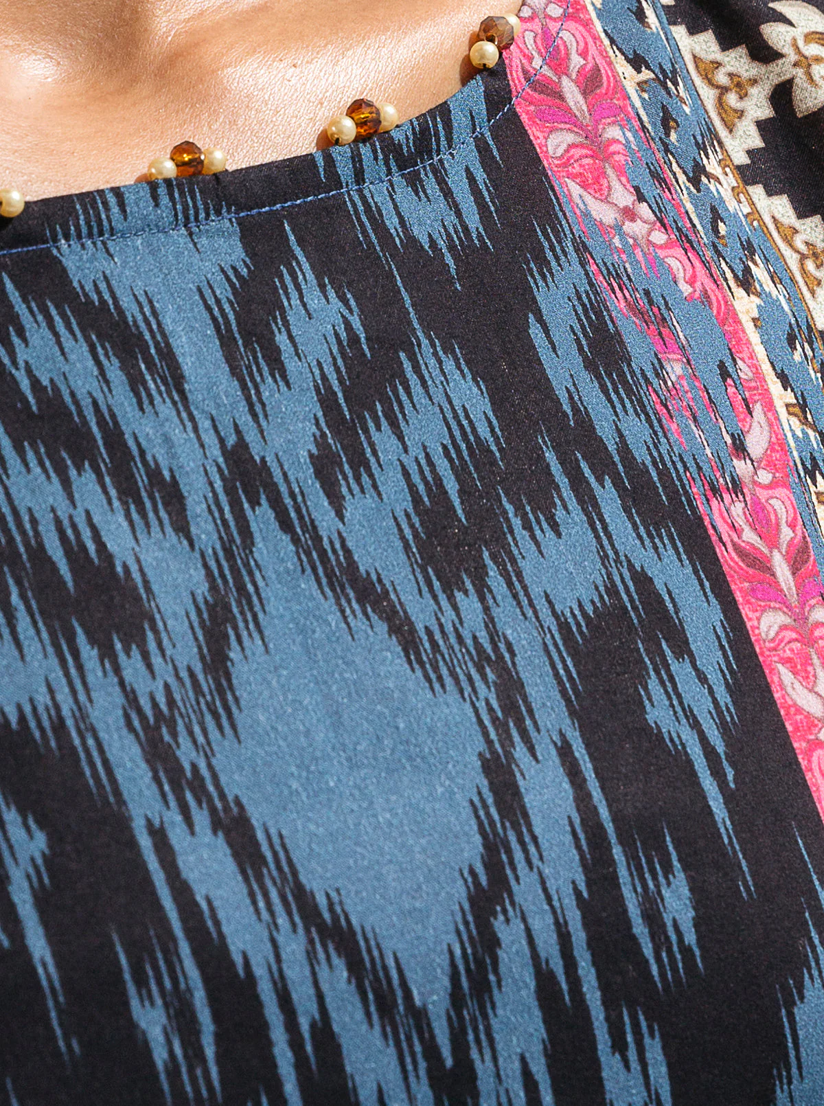 1 PIECE - PRINTED LAWN SHIRT - BLUE TIDE - Image 3