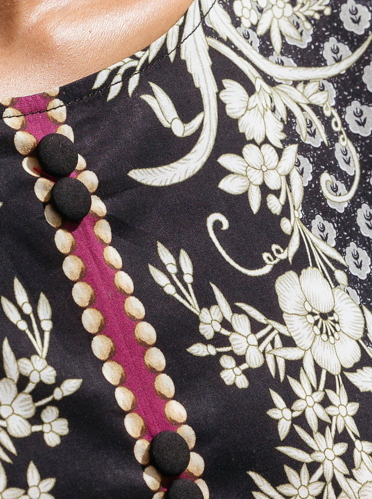 1 PIECE - PRINTED LAWN SHIRT - ROUGE SILHOUETTE - Image 3