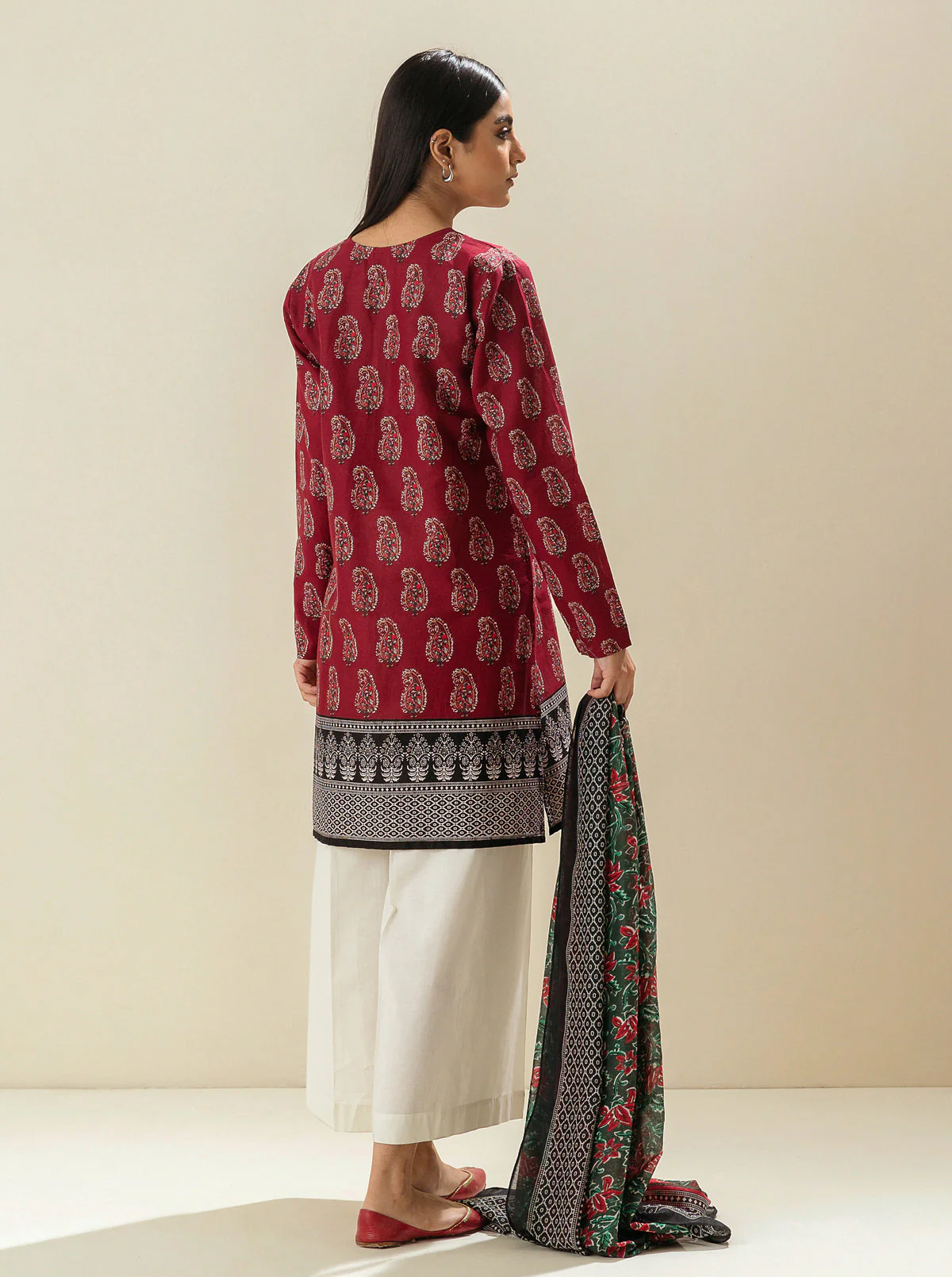 2 PIECE - EMBROIDERED LAWN SUIT - EASTERN SAMBA - Image 3