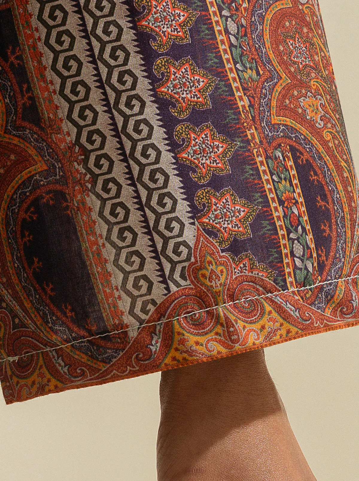 3 PIECE - PRINTED LAWN SUIT - BLUE MIRAGE - Image 5