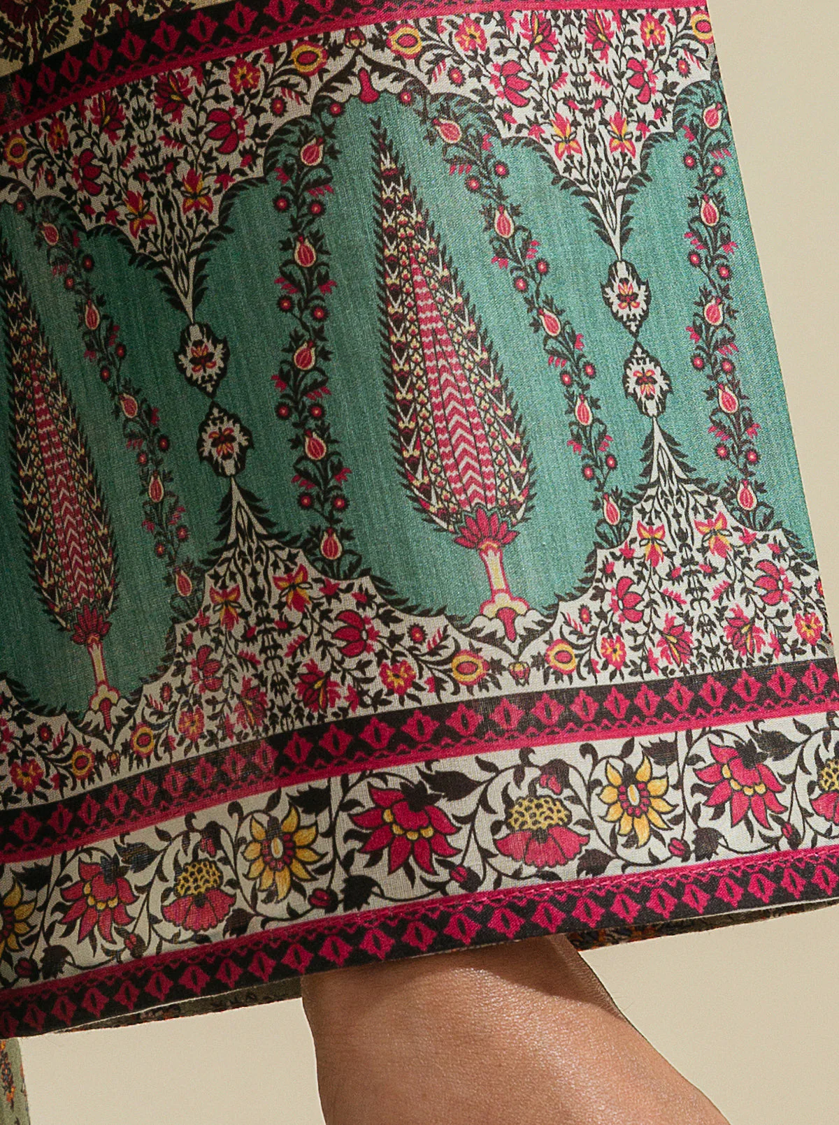 3 PIECE - PRINTED LAWN SUIT -FROSTY SPRUCE - Image 4