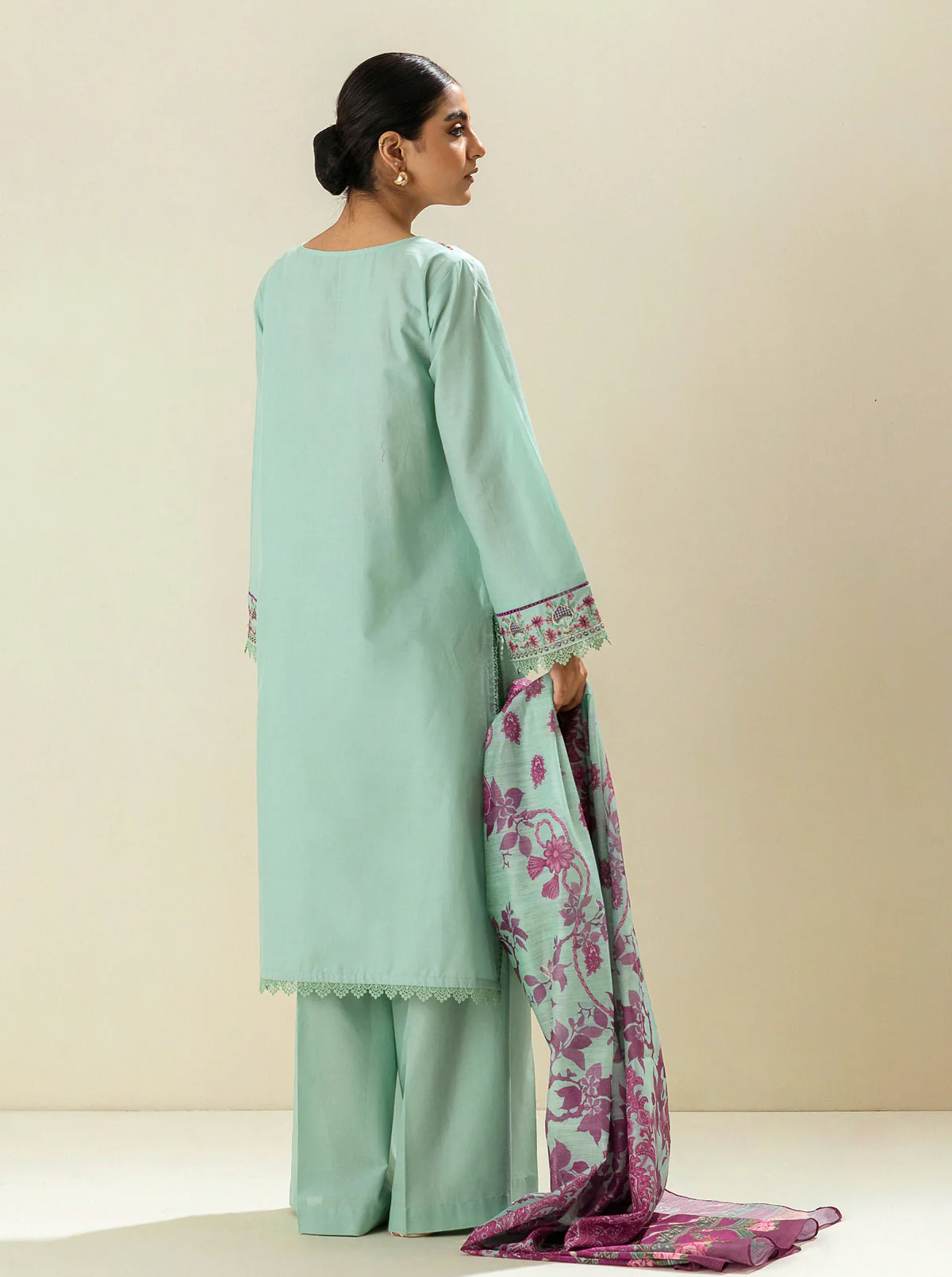 3 PIECE - EMBROIDERED LAWN SUIT - POLYNYA SEASON - Image 4