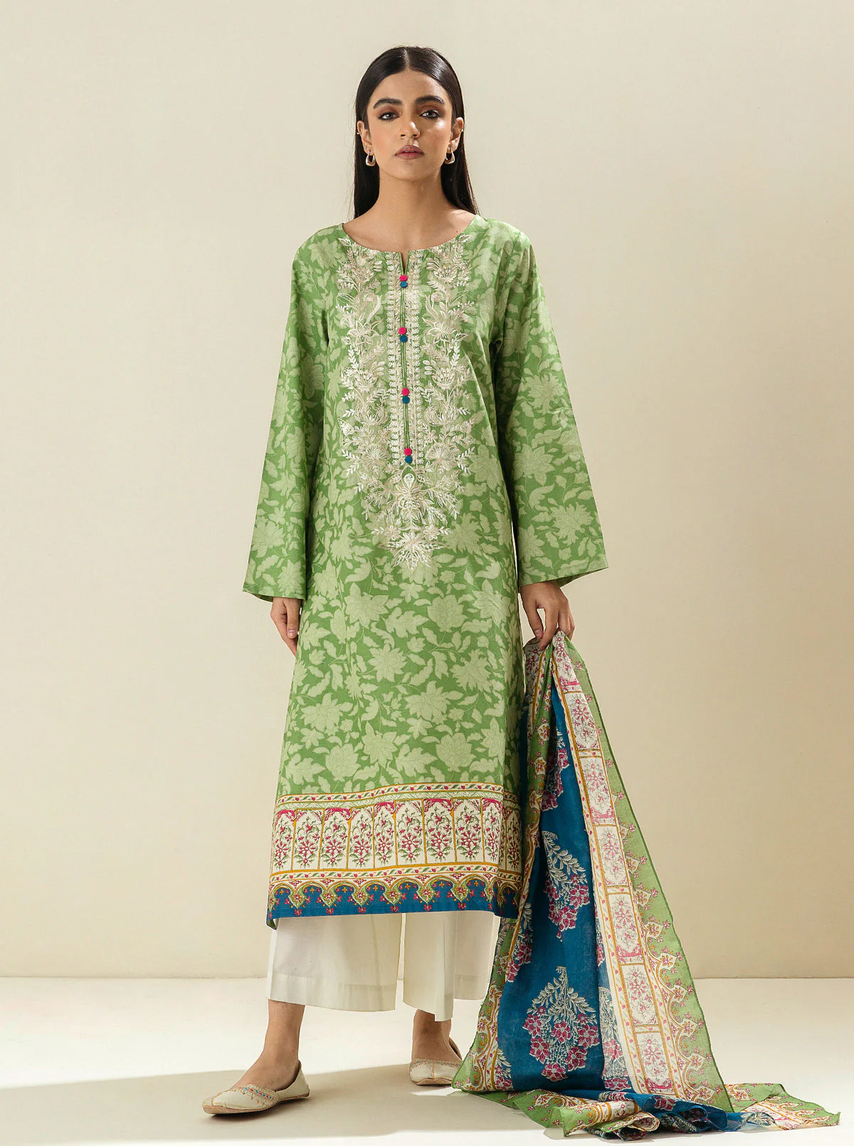 2 PIECE - EMBROIDERED LAWN SUIT - LEPRECHAUN DUST - Image 2