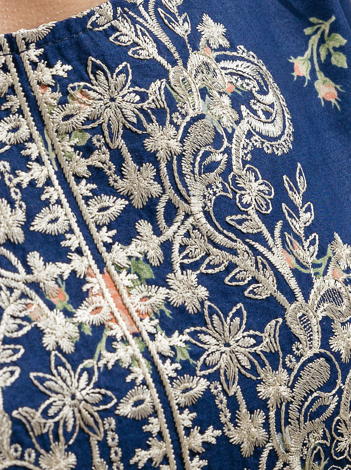 2 PIECE - EMBROIDERED LAWN SUIT - BLUEBERRY CRUSH - Image 2