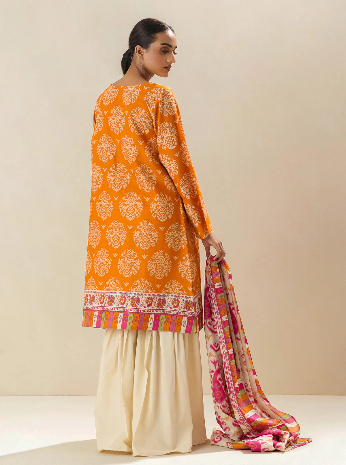 2 PIECE - EMBROIDERED LAWN SUIT - MANDARIN CLOUD - Image 3