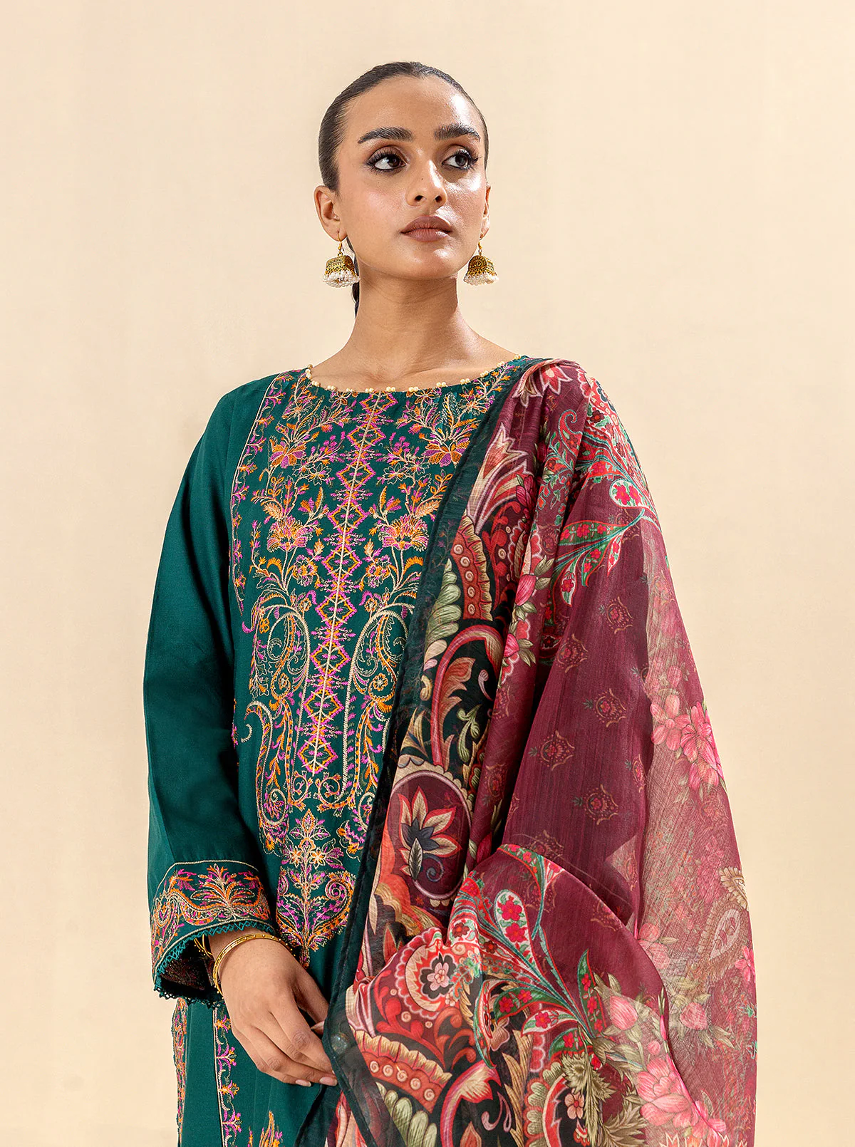 3 PIECE EMBROIDERED LAWN SUIT-PACIFIC HARBOUR (UNSTITCHED) - Image 2