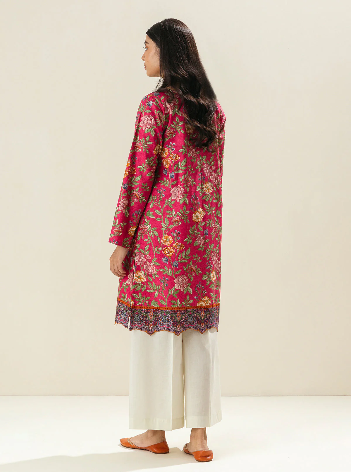 1 PIECE - PRINTED LAWN SHIRT - MELTED INCANDESCENCE - Image 2
