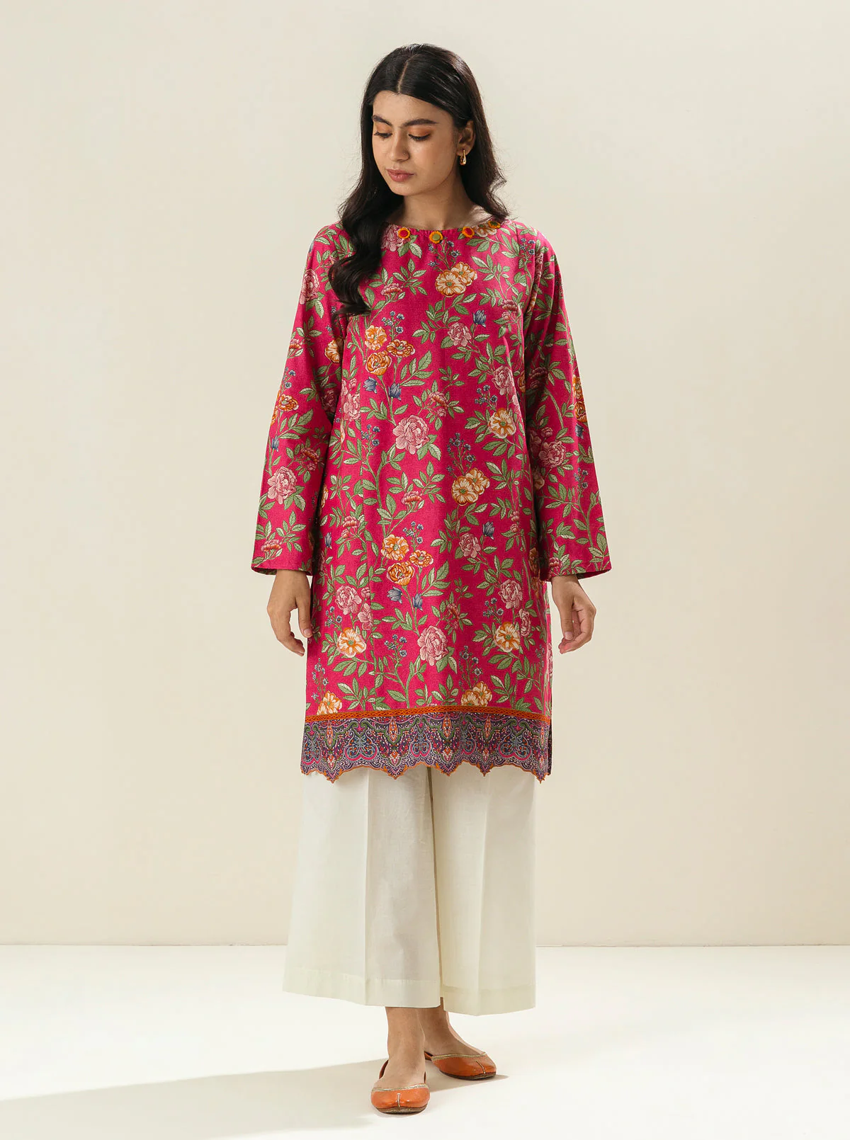 1 PIECE - PRINTED LAWN SHIRT - MELTED INCANDESCENCE - Image 3